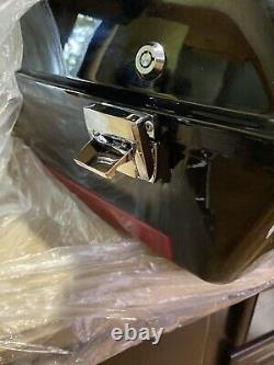 Harley Davidson Style Chopped Tour Pack Trunk Vivid Black Fits All Tour Models