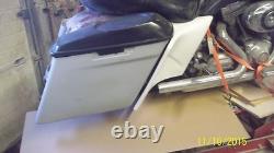 Harley Davidson stretched extended side covers 6 bagger Touring FLH 2014 up