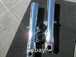 Harley Polished Lower Legs Fork Slider Shocks Covers Touring Bagger Road Street