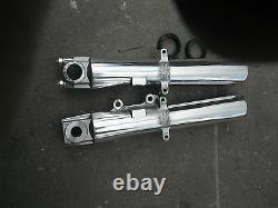 Harley Polished Lower Legs Fork Slider Shocks Covers Touring Bagger Road Street