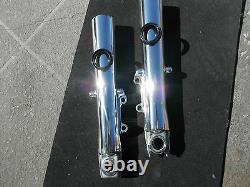 Harley Polished Lower Legs Fork Slider Shocks Covers Touring Bagger Road Street