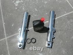 Harley Polished Lower Legs Fork Slider Shocks Covers Touring Bagger Road Street