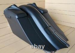 Harley davidson 7 stretched saddlebag/rear fender and lids for 14-2017 baggers