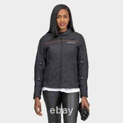 Harley davidson womens jacket S black Bagger backpack armor pockets reflective