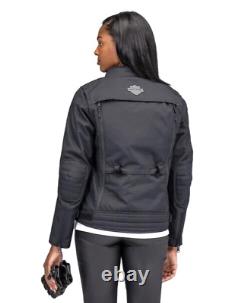 Harley davidson womens jacket S black Bagger backpack armor pockets reflective