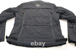 Harley davidson womens jacket S black Bagger backpack armor pockets reflective