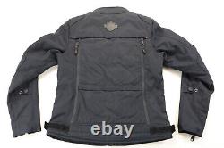 Harley davidson womens jacket S black Bagger backpack armor pockets reflective