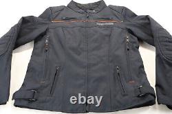 Harley davidson womens jacket S black Bagger backpack armor pockets reflective