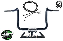 KST Kustoms Satin Black 10 PreWired Mayhem Bagger Handlebars For 14-23 Harley