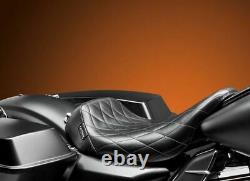 LePera Barebones Diamond Stitch Solo Seat 08-2020 Harley Touring Bagger Dresser