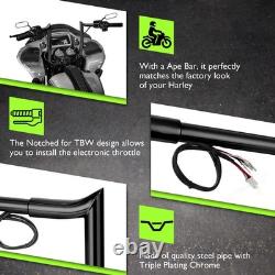 MOFUN 12 Black Steel Bagger Pre-wired Handlebar For Harley Touring Road Glide