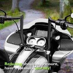 MOFUN 12 Black Steel Bagger Pre-wired Handlebar For Harley Touring Road Glide