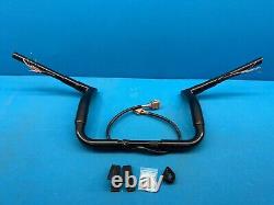MoKitDora 10 Rise Monkey Bagger Meathook Handlebars For 96-06 Harley-Davidson
