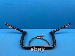 MoKitDora 10 Rise Monkey Bagger Meathook Handlebars For 96-06 Harley-Davidson
