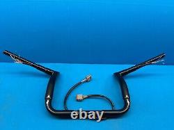 MoKitDora 10 Rise Monkey Bagger Meathook Handlebars For 96-06 Harley-Davidson