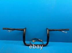 MoKitDora 10 Rise Monkey Bagger Meathook Handlebars For 96-06 Harley-Davidson