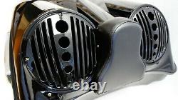 Mutazu Bagger Dual 8 Speaker Lid with Razor Tour Pak for 97-13 Harley Touring