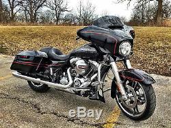 Mutazu Custom Black Chin Spoiler Scoop Fits Harley Touring Bagger FLH FLT FLTR