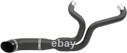 New Python Black Rayzer Razer 2-Into-1 Exhaust Pipe System Harley Touring Bagger