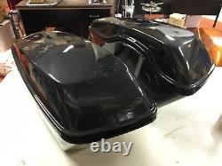 OEM new t/o Saddlebags midnight pearl Harley-Davidson touring FLHTC Bagger'14^