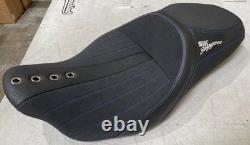 OS&D Advanblack Sik Baggers Blue Stitching Seat for'09-'23 HD Touring
