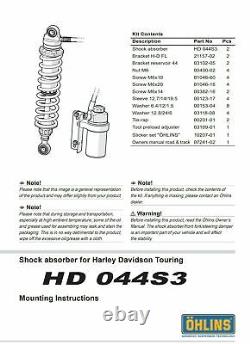 Ohlins Shocks Harley Davidson Electra Glide 2014-22 FLH/FLT Bagger Chassis HD044