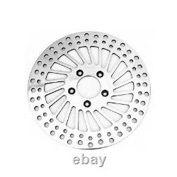 Polished 11.5 Spokes Front Brake Disc Rotor for Harley Touring Bagger 2000-2007