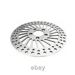 Polished 11.5 Spokes Front Brake Disc Rotor for Harley Touring Bagger 2000-2007