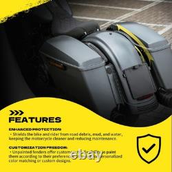 Rear Stretched Fender For Harley 4 5 Extended saddlebag Touring Bagger 09-13