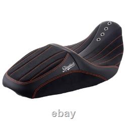 SIK Baggers Orange Stitching Seat For 2009-2023 Harley Touring by Advanblack