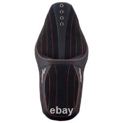 SIK Baggers Orange Stitching Seat For 2009-2023 Harley Touring by Advanblack