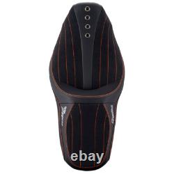 SIK Baggers Orange Stitching Seat For 2009-2023 Harley Touring by Advanblack
