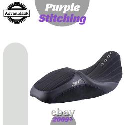 SIK Baggers Purple Stitching Seat For Harley Touring 2009-2023 by Advanblack
