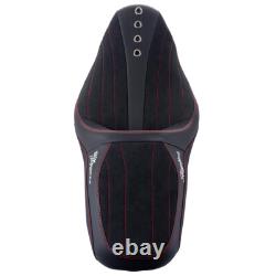 SIK Baggers Red Stitching Seat For 2009-2023 Harley Touring by Advanblack