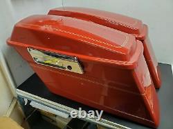 Saddlebags W hardware Harley Fire Fighter Ultra classic FLH Bagger 2013 OEM Fac