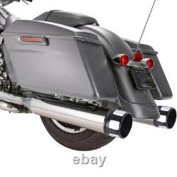 Slip On Mufflers 4 Exhaust Pipe for Harley Touring 1995-2016 Bagger Pair Chrome