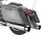Slip On Mufflers 4 Exhaust Pipe for Harley Touring 1995-2016 Bagger Pair Chrome