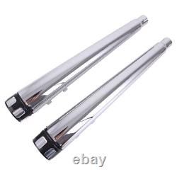 Slip On Mufflers 4 Exhaust Pipe for Harley Touring 1995-2016 Bagger Pair Chrome