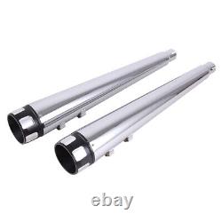 Slip On Mufflers 4 Exhaust Pipe for Harley Touring 1995-2016 Bagger Pair Chrome