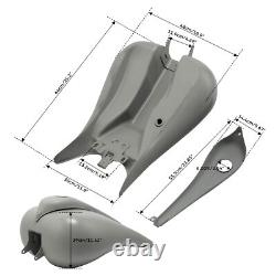 Solo Rider Seat & Stretched Fuel Gas Tank Fit For Harley Touring Baggers 2008-23