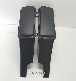 Stock Lids 6 Stretched Saddle Bags Harley Flh Bagger Dual Exhaust Dresser Flh