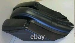 Stretched 7 Saddle Bags Rear Fender Fit Harley Street Road Glide Baggers 14-Up