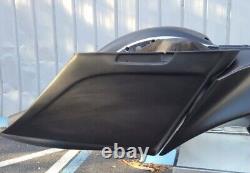 Stretched Saddle Bags & Rear Fender For Harley Touring Baggers 14-Up Fiberglass