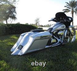 Stretched Saddlebags Down Out 6 Touring Harley Flh Bagger Overlay Fender