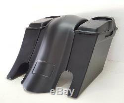 Stretched Saddlebags Down Out 6 Touring Harley Flh Bagger Overlay Fender 6.5 1