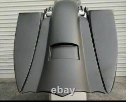 Stretched Saddlebags Rear Fender Side Cov Harley Street Road Glide Baggers 09-Up