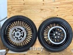 Take-off Fat Spoke Black Wheels, Rotors, &Tires Harley Bagger RC-2102-21-182