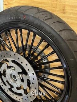 Take-off Fat Spoke Black Wheels, Rotors, &Tires Harley Bagger RC-2102-21-182