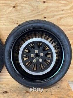 Take-off Fat Spoke Black Wheels, Rotors, &Tires Harley Bagger RC-2102-21-182