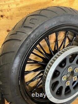 Take-off Fat Spoke Black Wheels, Rotors, &Tires Harley Bagger RC-2102-21-182
